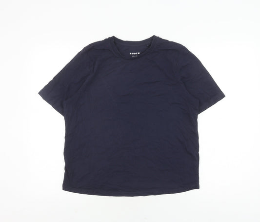 Boden Women's Blue Crew Neck T-Shirt M Basic Casual