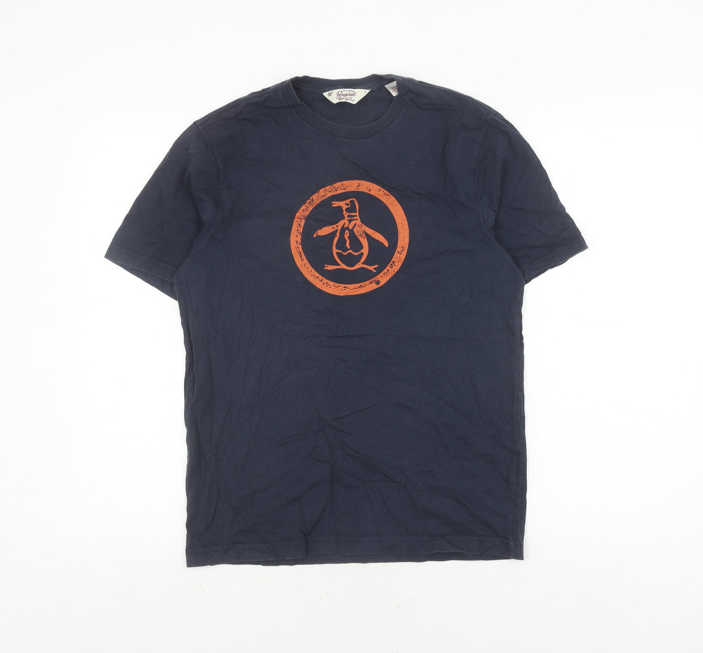 Penguin Men’s Blue Graphic Print T-Shirt - Size S