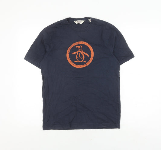 Penguin Men’s Blue Graphic Print T-Shirt - Size S
