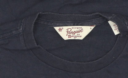 Penguin Men’s Blue Graphic Print T-Shirt - Size S