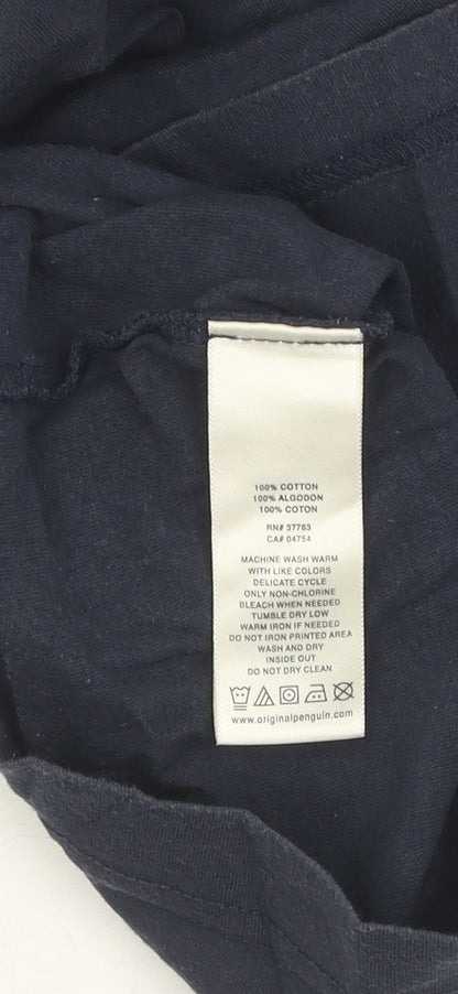 Penguin Men’s Blue Graphic Print T-Shirt - Size S