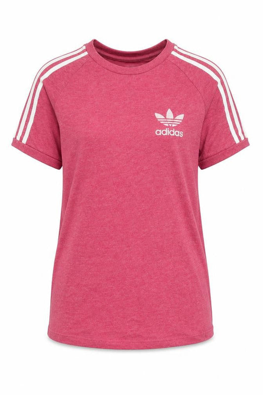 Front view of Adidas unisex red basic t-shirt -, size S