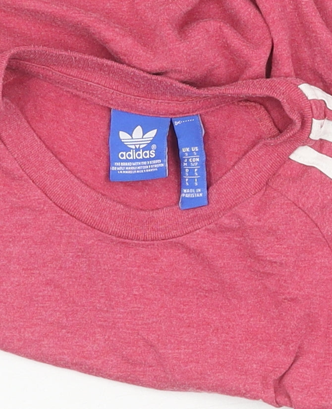 Unisex Adults UK Size S adidas Red Basic T-Shirt