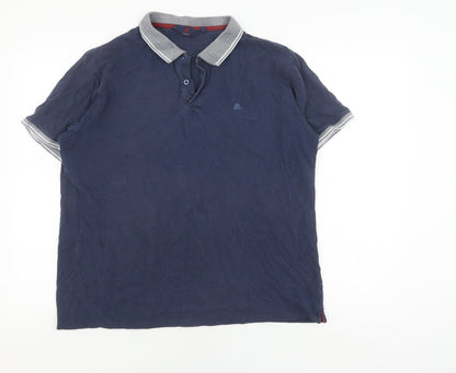 Glen Valley Men's Blue Polo Shirt L Casual Cotton