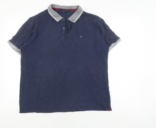 Glen Valley Men's Blue Polo Shirt L Casual Cotton