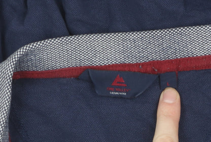 Glen Valley Men's Blue Polo Shirt L Casual Cotton