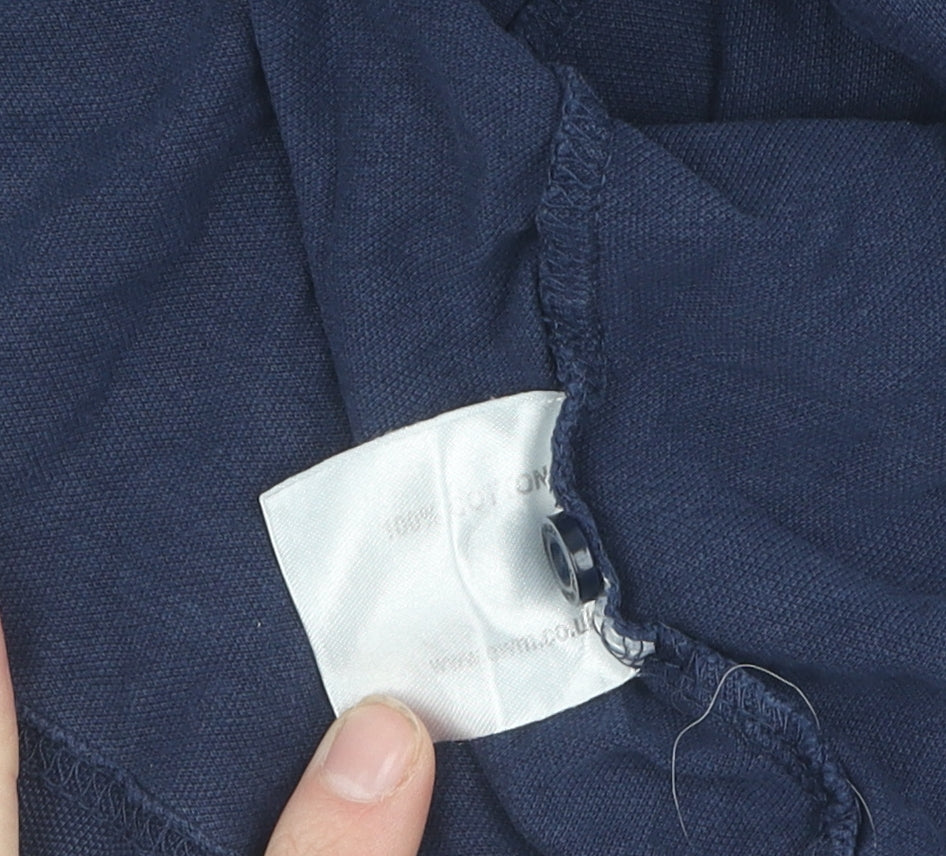 Glen Valley Men's Blue Polo Shirt L Casual Cotton