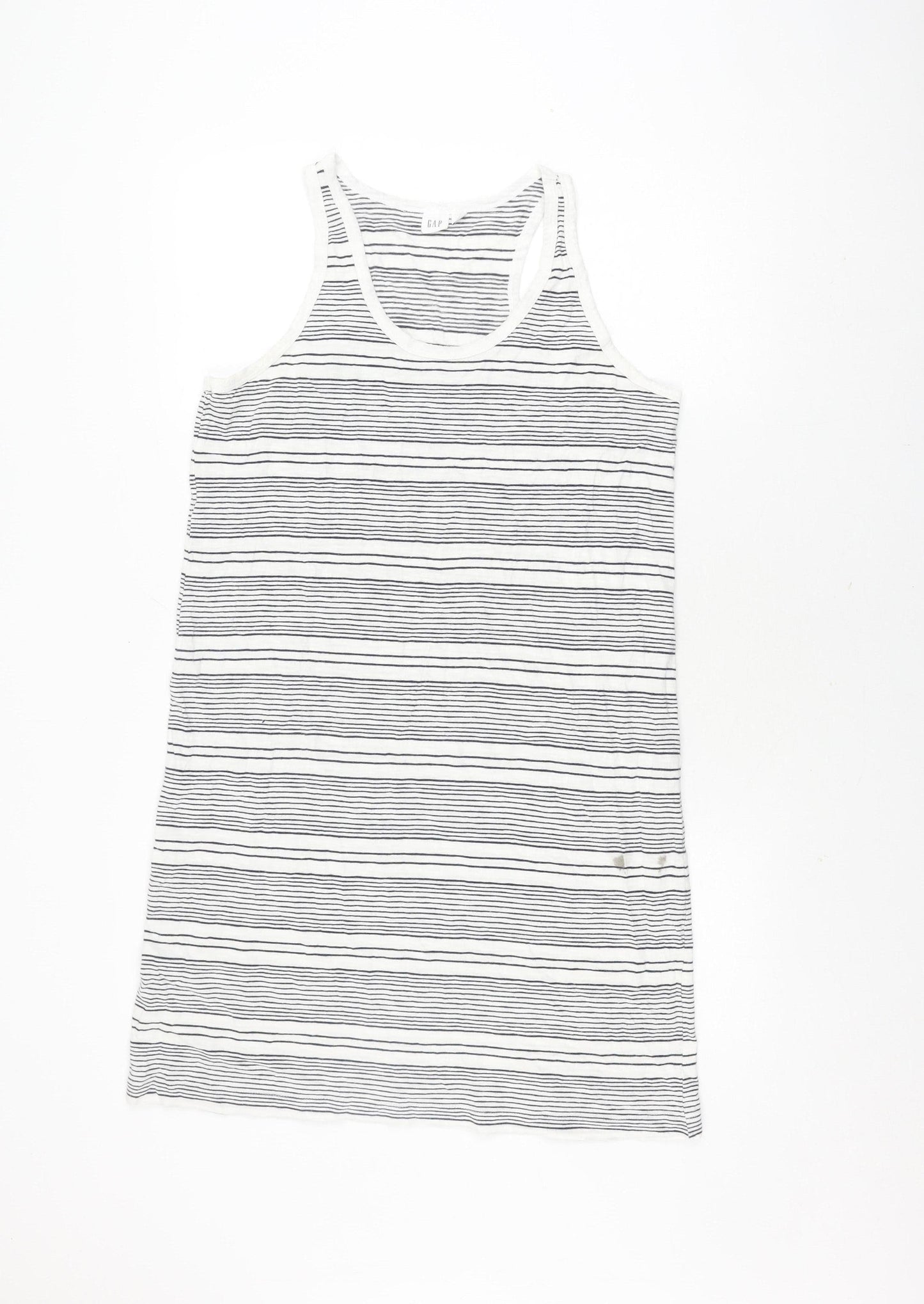 GAP Women's Black White Striped Tank Dress L