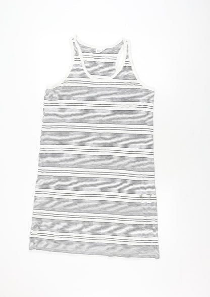 GAP Women's Black White Striped Tank Dress L
