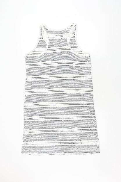 GAP Women's Black White Striped Tank Dress L