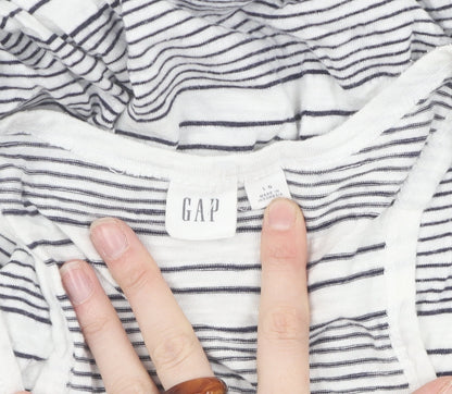 GAP Women's Black White Striped Tank Dress L