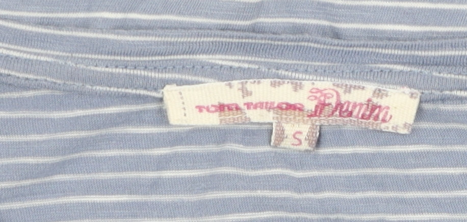 Womens UK Size S TOM TAILOR Blue Basic T-Shirt