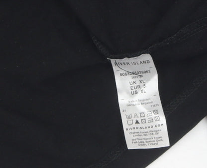 River Island Men's Black XL Pullover Jumper
