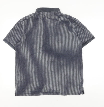 Lyle & Scott Men's Grey Geometric Polo Shirt L