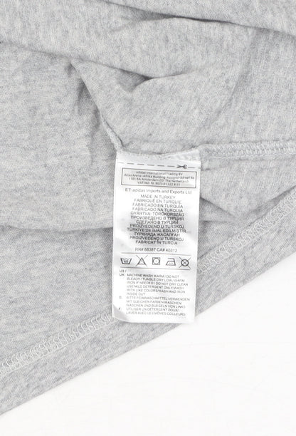 Adidas Girls Grey T-Shirt M 12-14 Years with Logo Accents