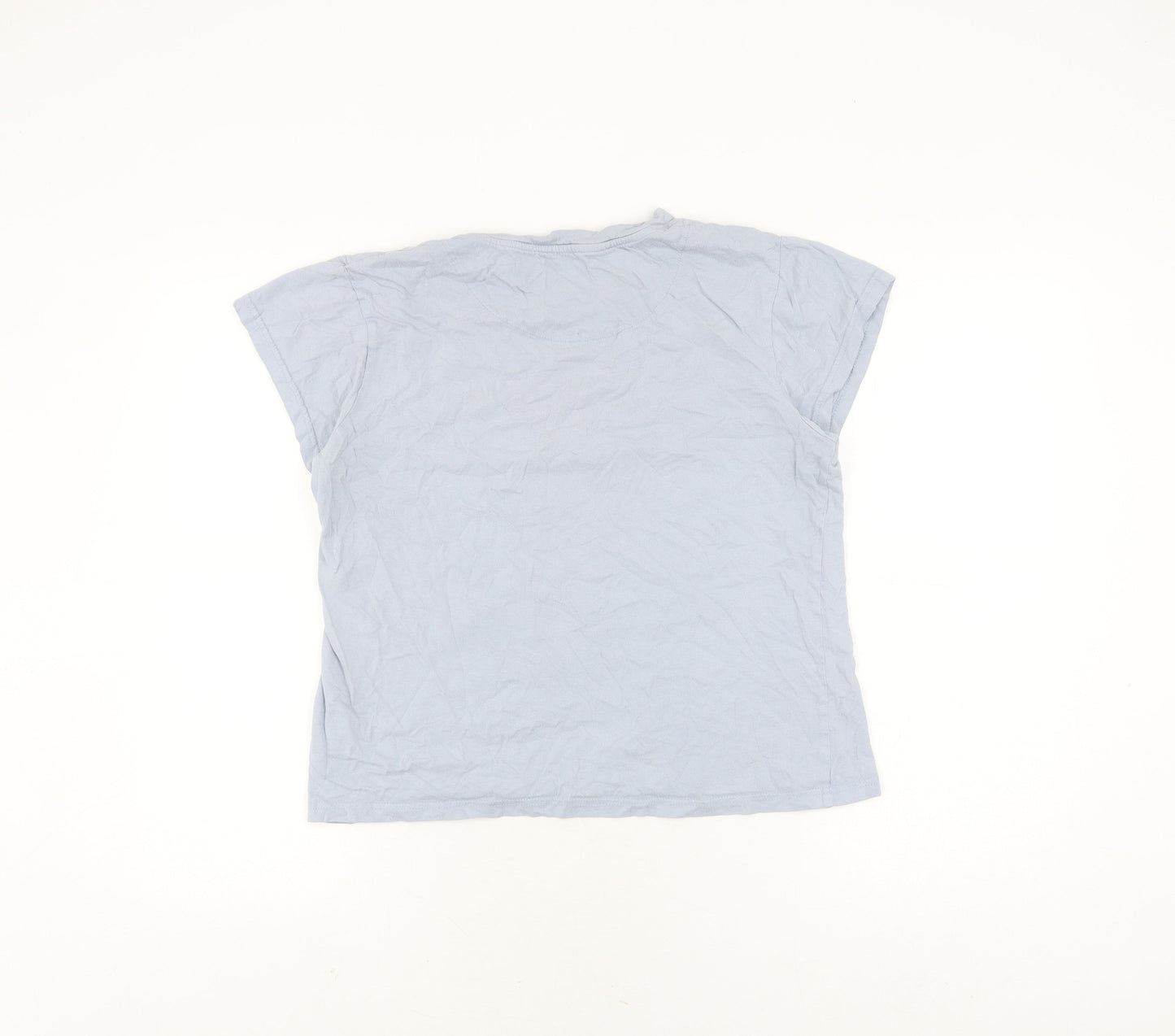 Womens UK Size M Disney Blue Basic T-Shirt