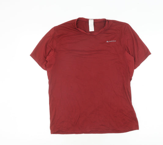 Decathlon Unisex Red M Basic T-Shirt