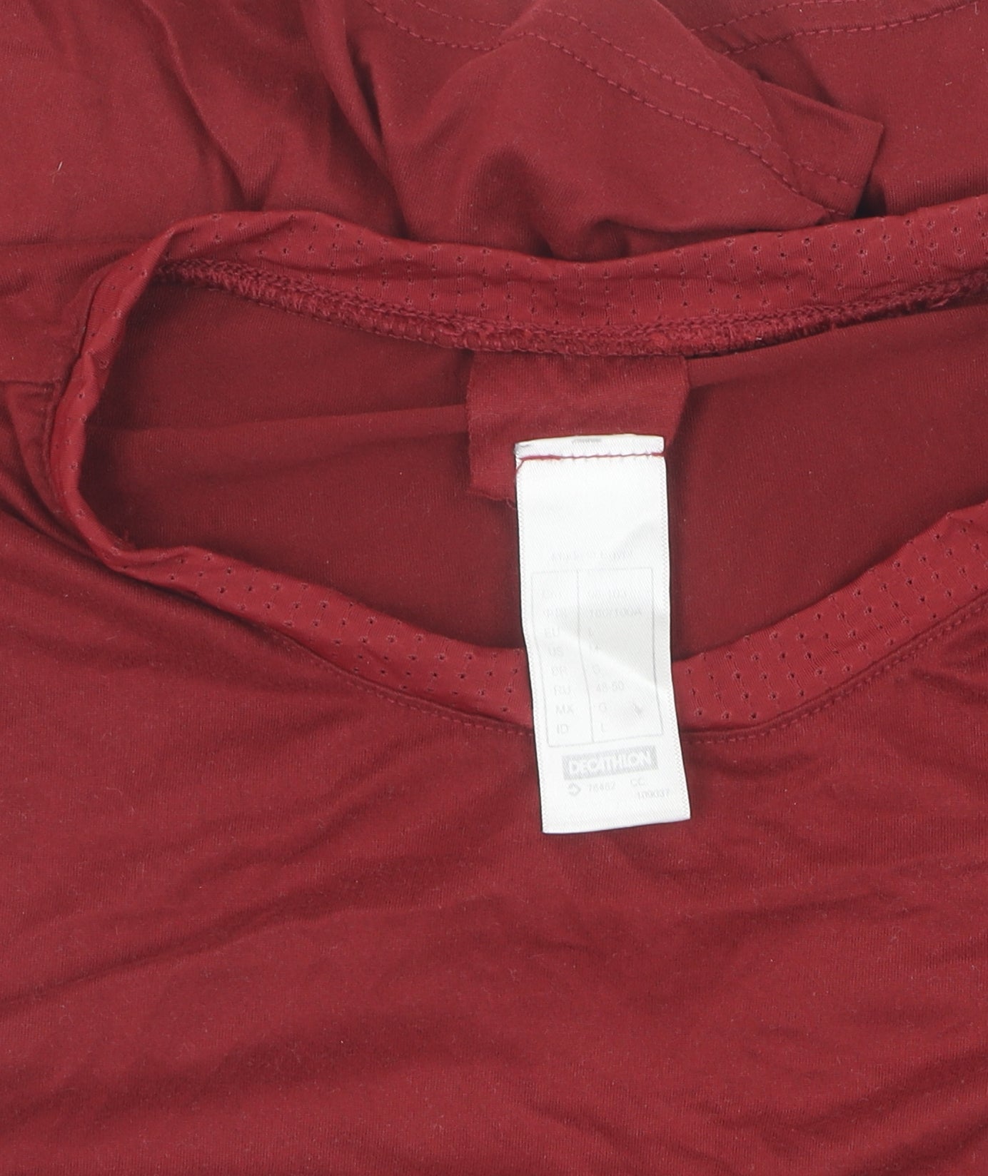 Decathlon Unisex Red M Basic T-Shirt