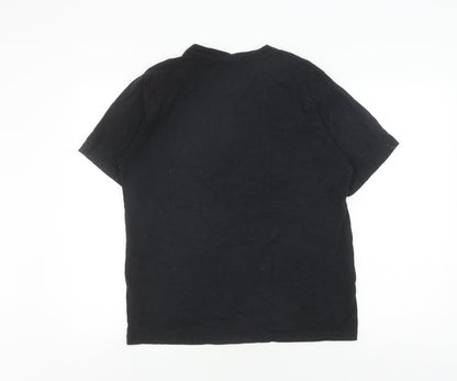 Pull&Bear Black Cartoon T-Shirt M Unisex Casual