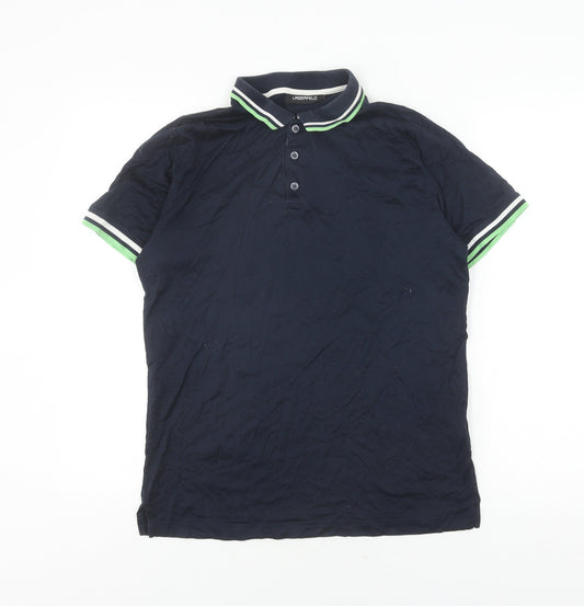 Lagerfeld Men's Blue Polo Shirt Medium