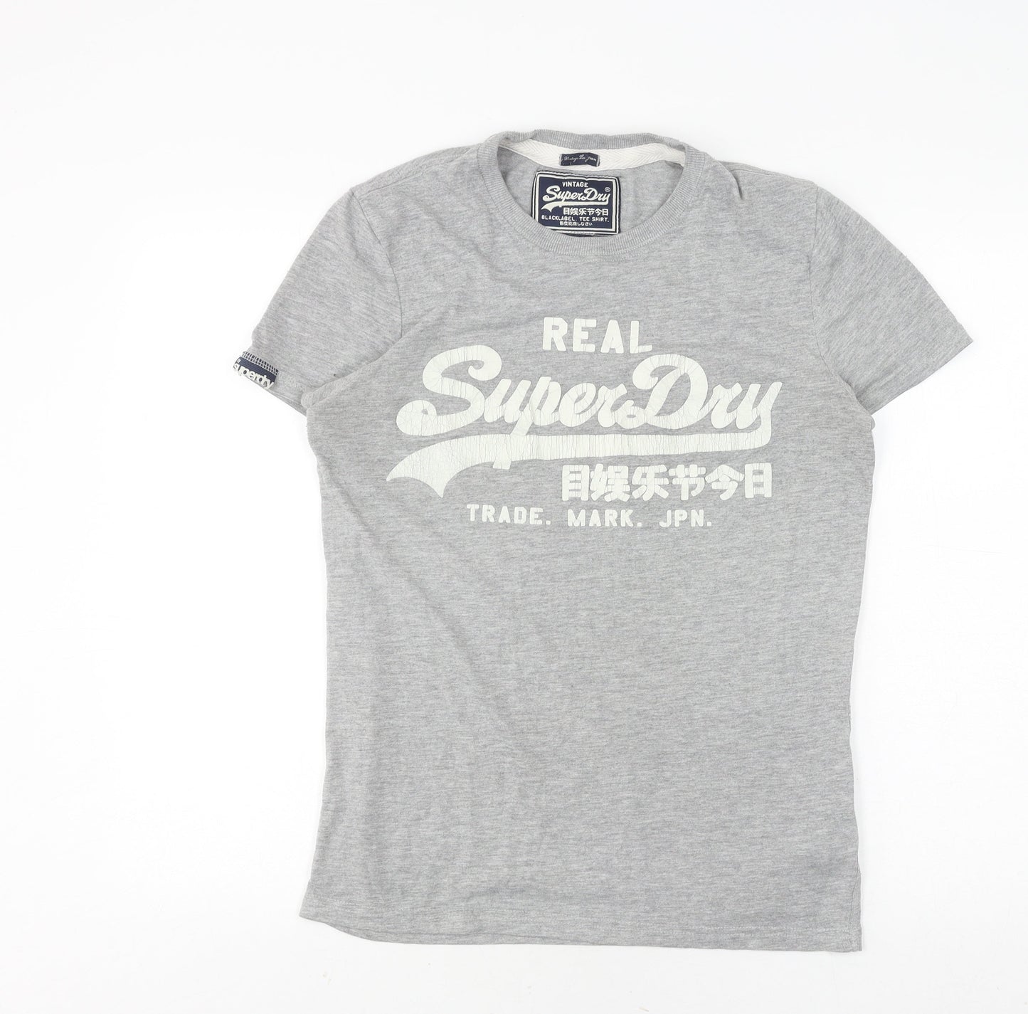 SuperDry Men's Grey Logo T-Shirt, Size S, Casual Style