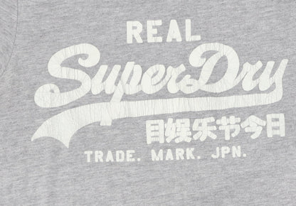 SuperDry Men's Grey Logo T-Shirt, Size S, Casual Style