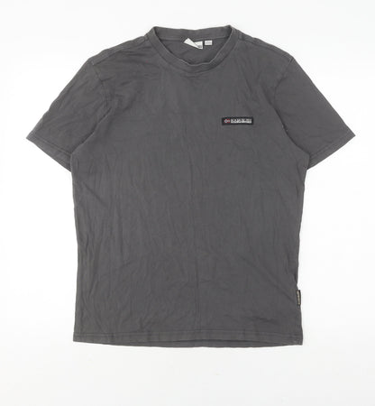 Napapijri Grey Men's Small Logo T-Shirt