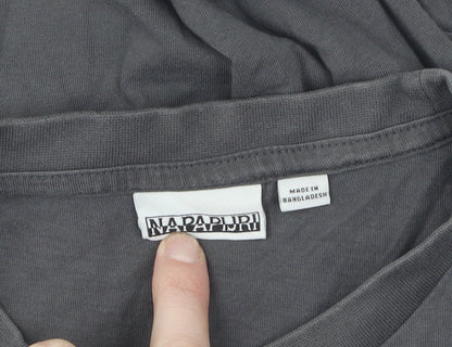 Napapijri Grey Men's Small Logo T-Shirt