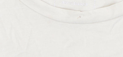 Unisex Adults UK Size L Quiksilver Beige Basic T-Shirt