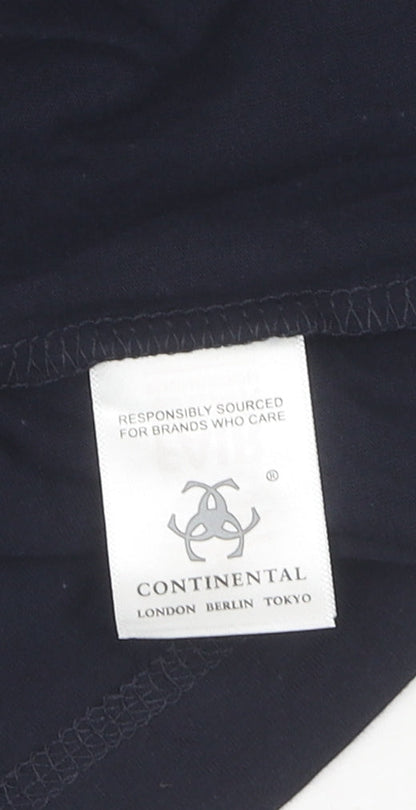 Mens UK Size S Continental Black  T-Shirt