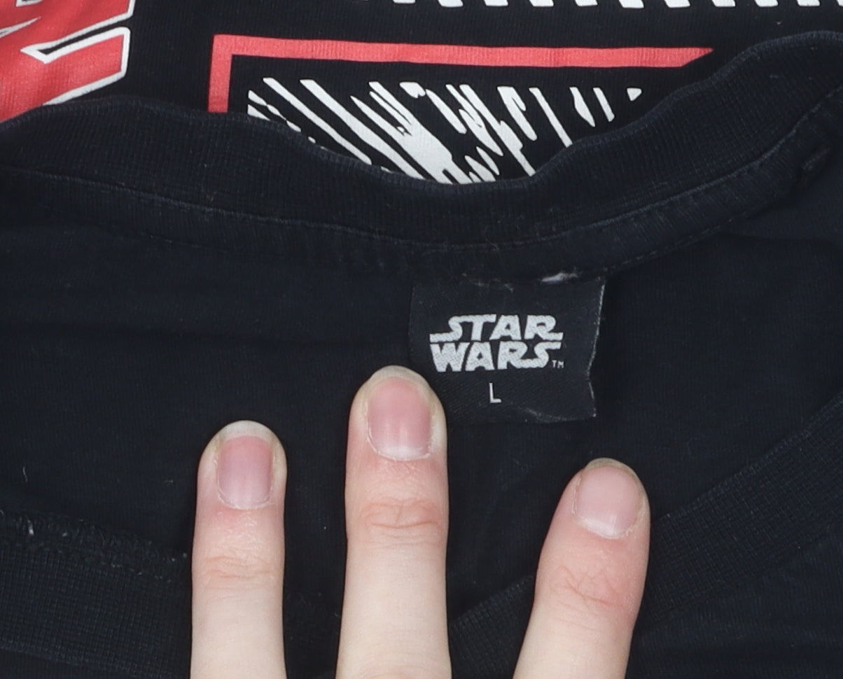 Star Wars Men's Black Graphic T-Shirt L