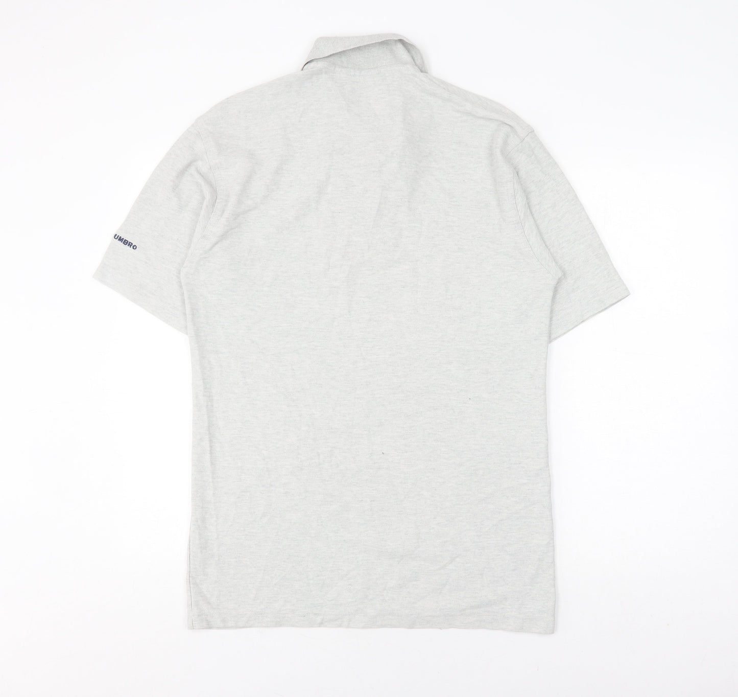 Umbro Men’s Grey Cotton Collared T-Shirt L