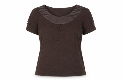 Womens UK Size 8 Monsoon Brown Basic T-Shirt