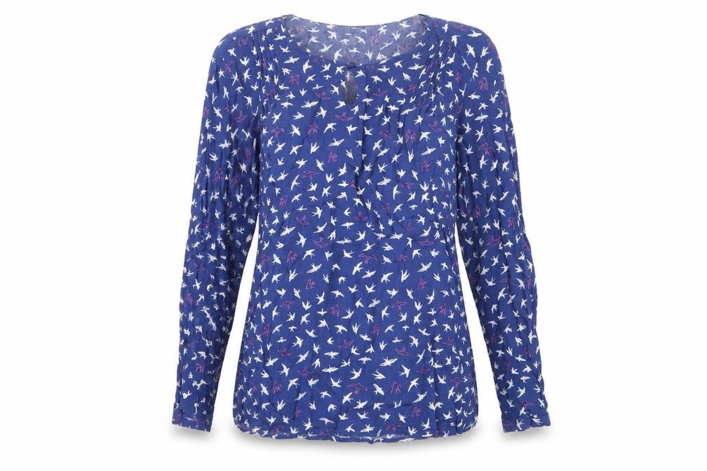 ISLE Essentials Women's Blue Blouse Long Sleeve Size 14