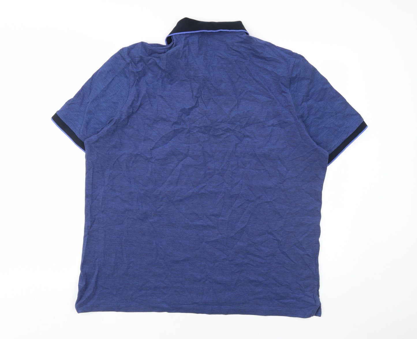 Marks and Spencer Men's Blue Polo Shirt 2XL