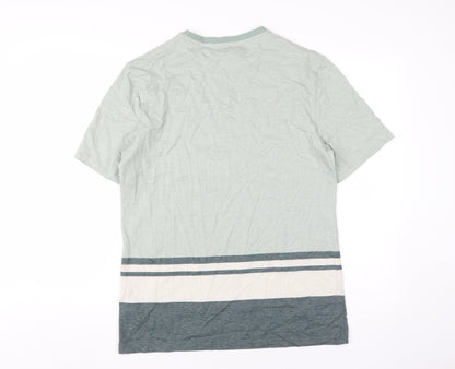 Marks and Spencer Men's Green Colourblock T-Shirt, M