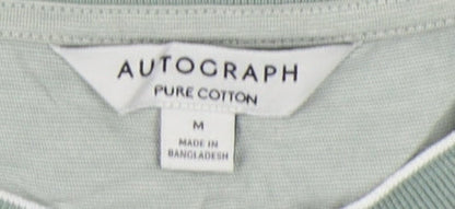 Marks and Spencer Men's Green Colourblock T-Shirt, M