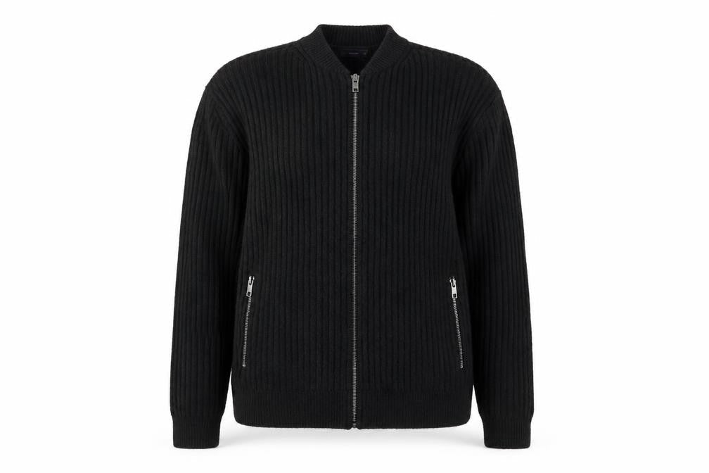 Womens UK Size M Marks and Spencer Black Full Zip Jumper