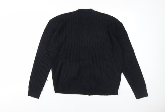 Womens UK Size M Marks and Spencer Black Full Zip Jumper