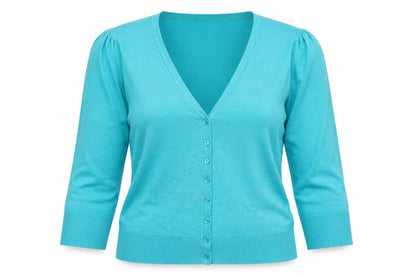 M&Co Women's Green V-Neck Cardigan, Size M