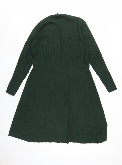 M&Co Women’s Green Long Sleeve Knit Dress