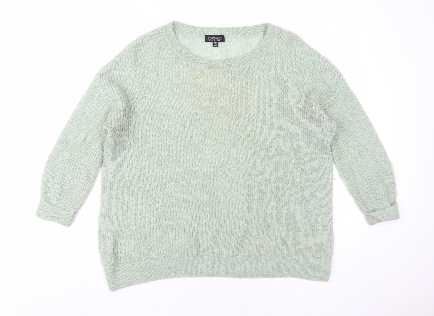 Womens UK Size 12 Topshop Green Pullover Jumper