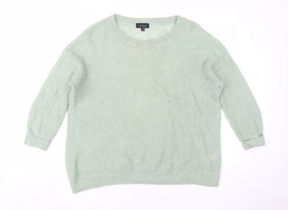 Womens UK Size 12 Topshop Green Pullover Jumper