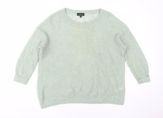 Womens UK Size 12 Topshop Green Pullover Jumper
