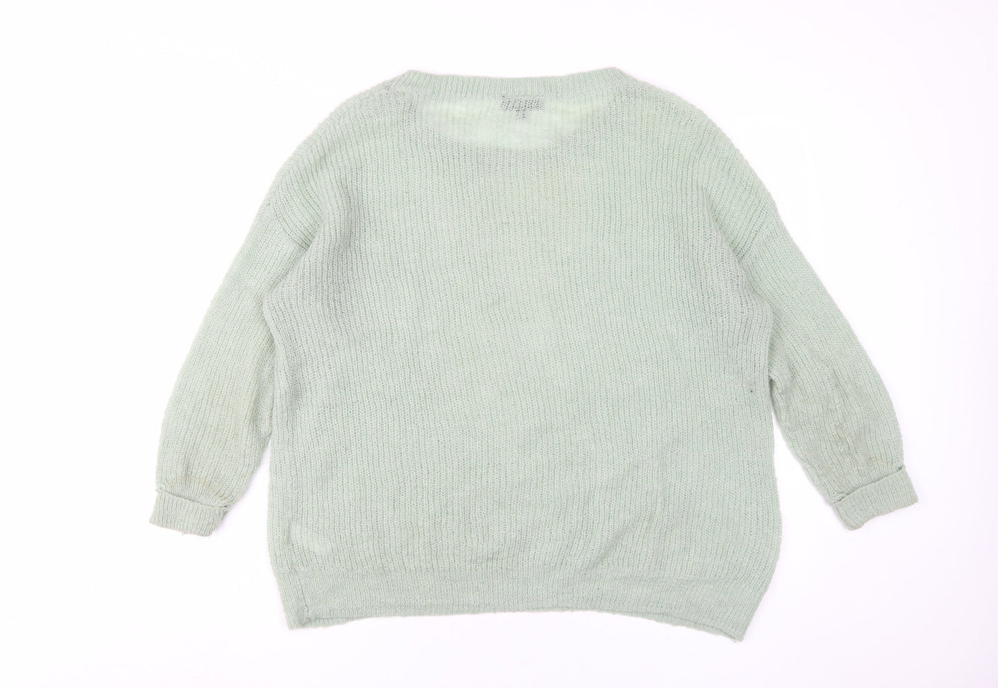 Womens UK Size 12 Topshop Green Pullover Jumper
