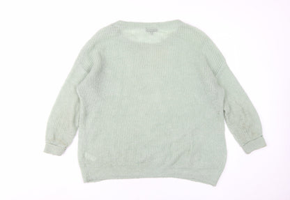 Womens UK Size 12 Topshop Green Pullover Jumper
