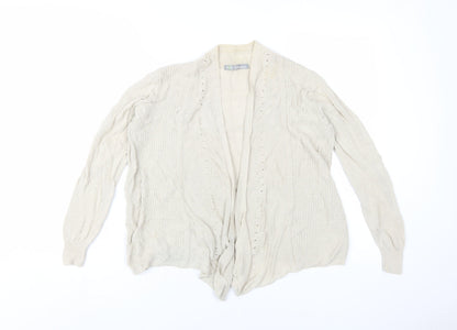 Womens UK Size 14 Marks and Spencer Beige Cardigan Jumper