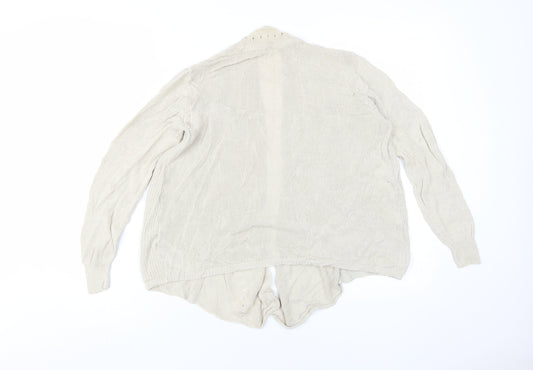 Womens UK Size 14 Marks and Spencer Beige Cardigan Jumper