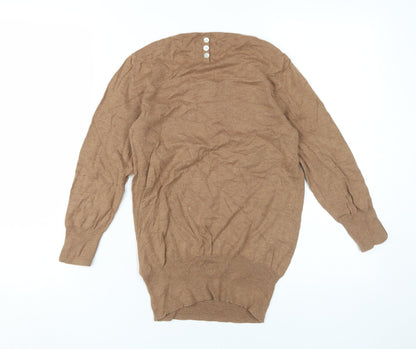 Womens UK Size 8 NEXT Brown Pullover Jumper