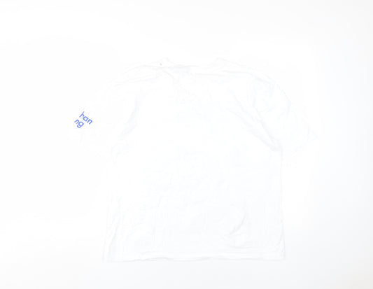 Womens UK Size 12 Zara White Basic T-Shirt